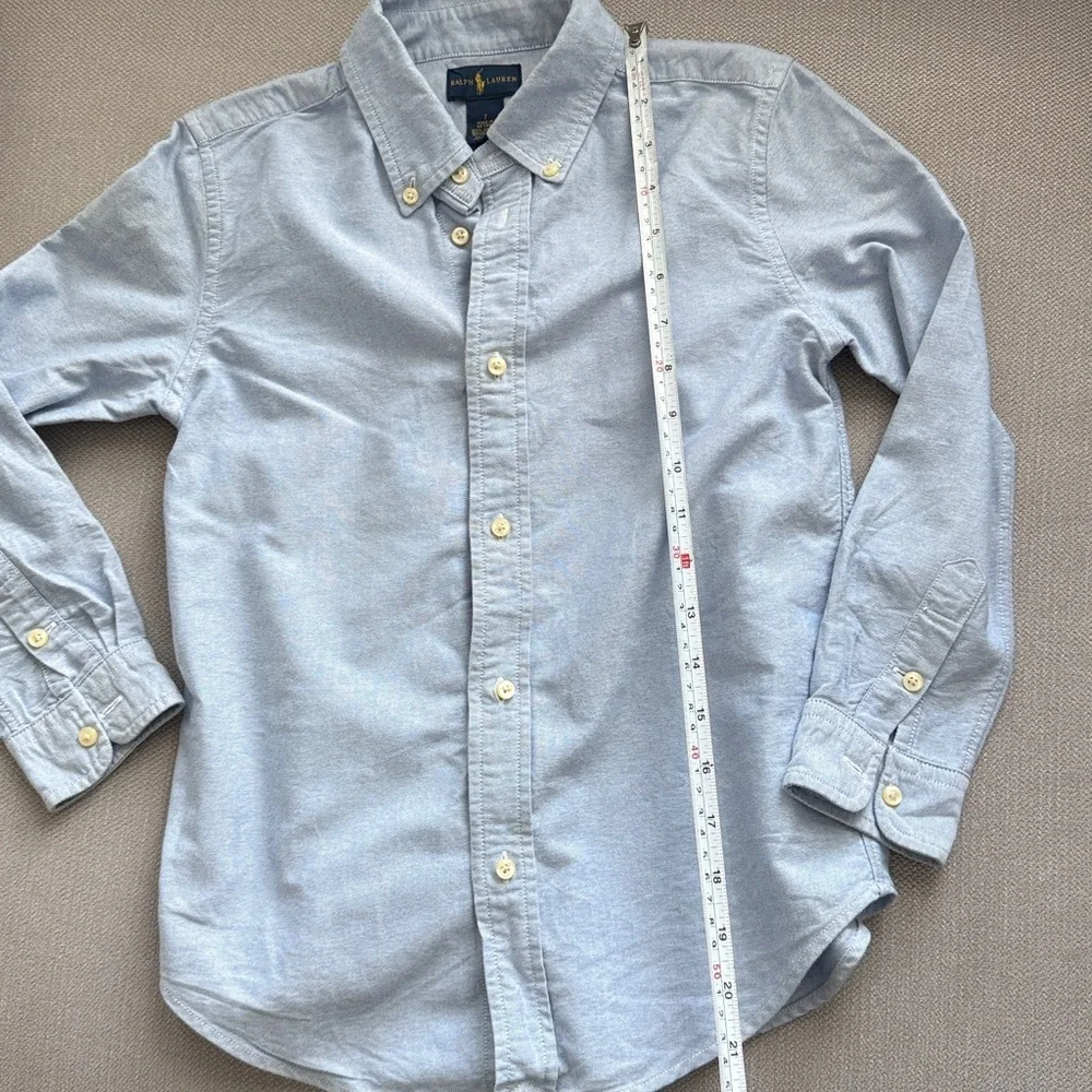 Ralph Lauren Sky Blue Oxford Shirt Kids Size 7